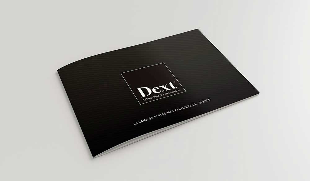 Fotografia, diseño gráfico y branding corporativo de dossier elegante para empresa de alta gama
