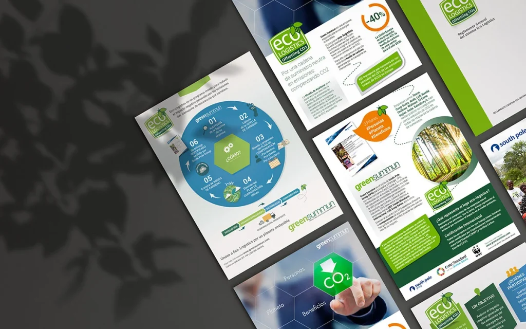 Dossier diseño gráfico y branding sostenible para empresa de logística