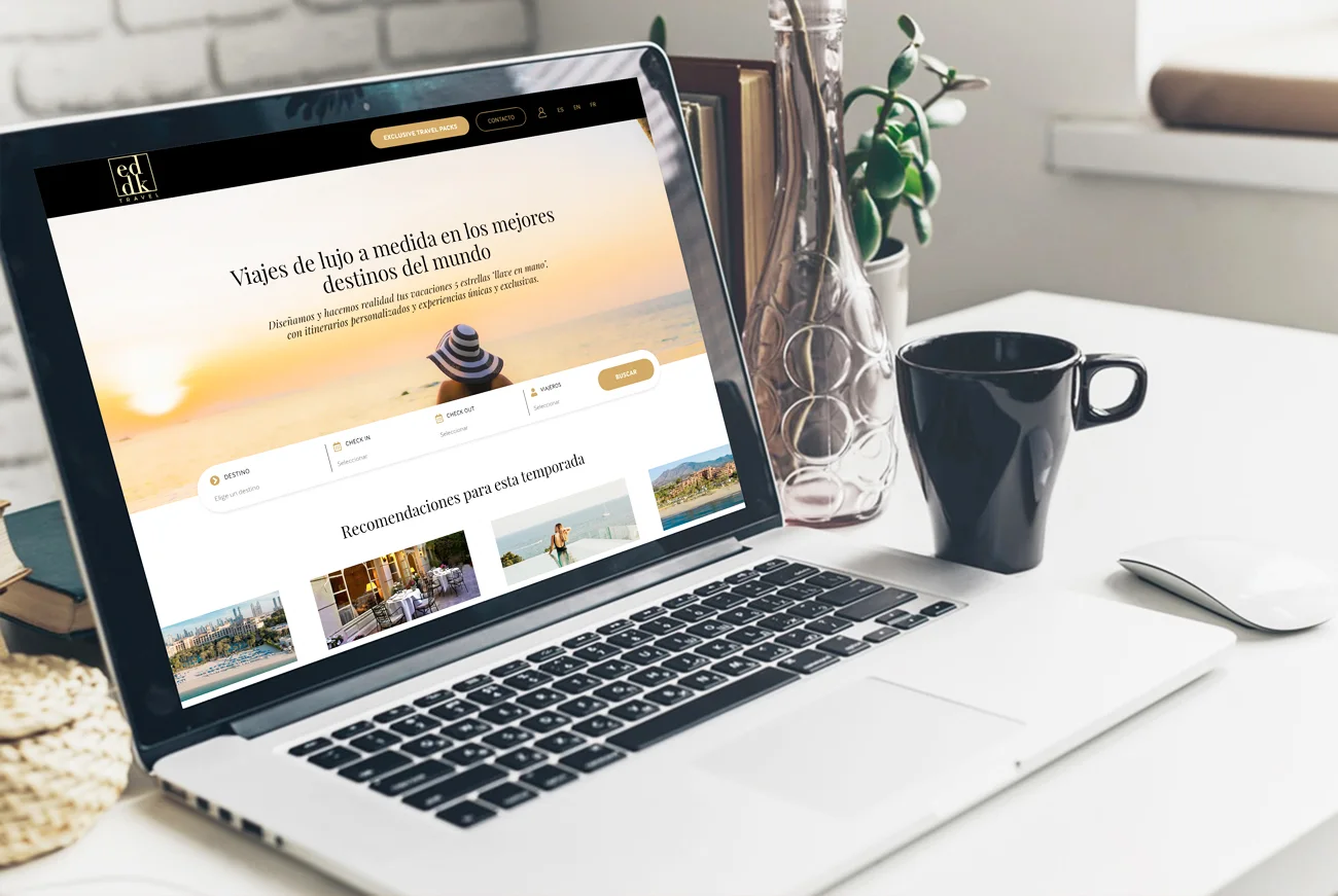 Diseño web premium y branding estratégico para agencias de viajes