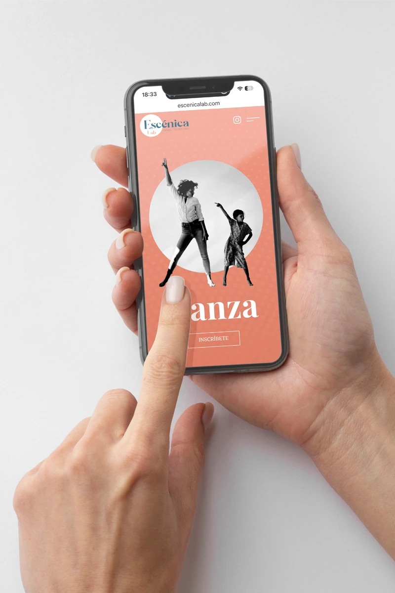 Diseño web responsive y comunicación visual para academia de danza, teatro y cine en Madrid