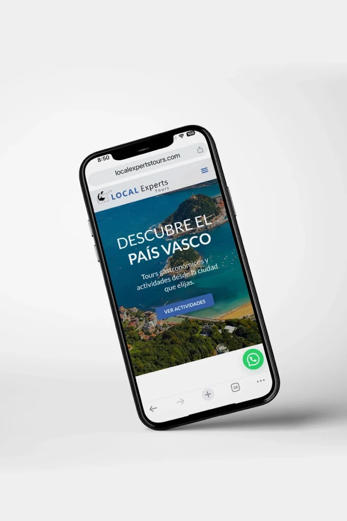Diseño web atractiva y desarrollo responsive para agencia de turismo en el País Vasco