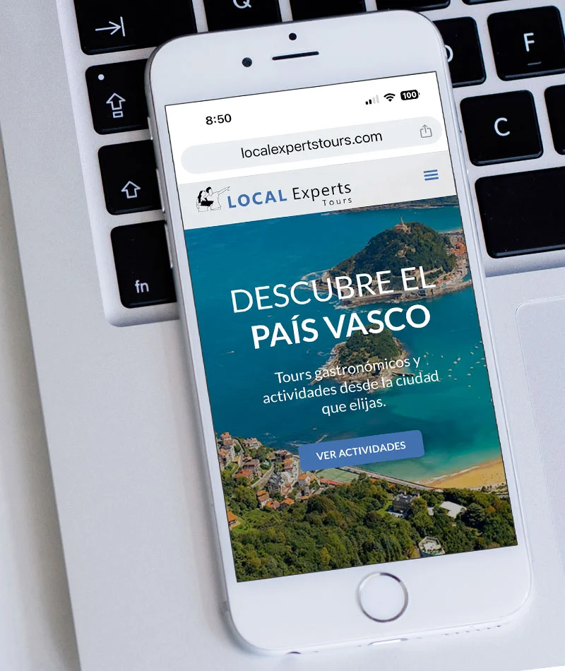Implementación para mobile del sitio www.localexperstours.com