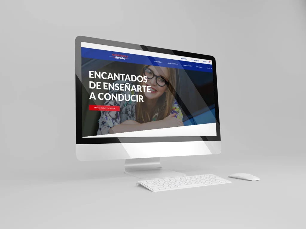 Diseño web funcional y experiencia usuario UX para plataforma educativa de conducción