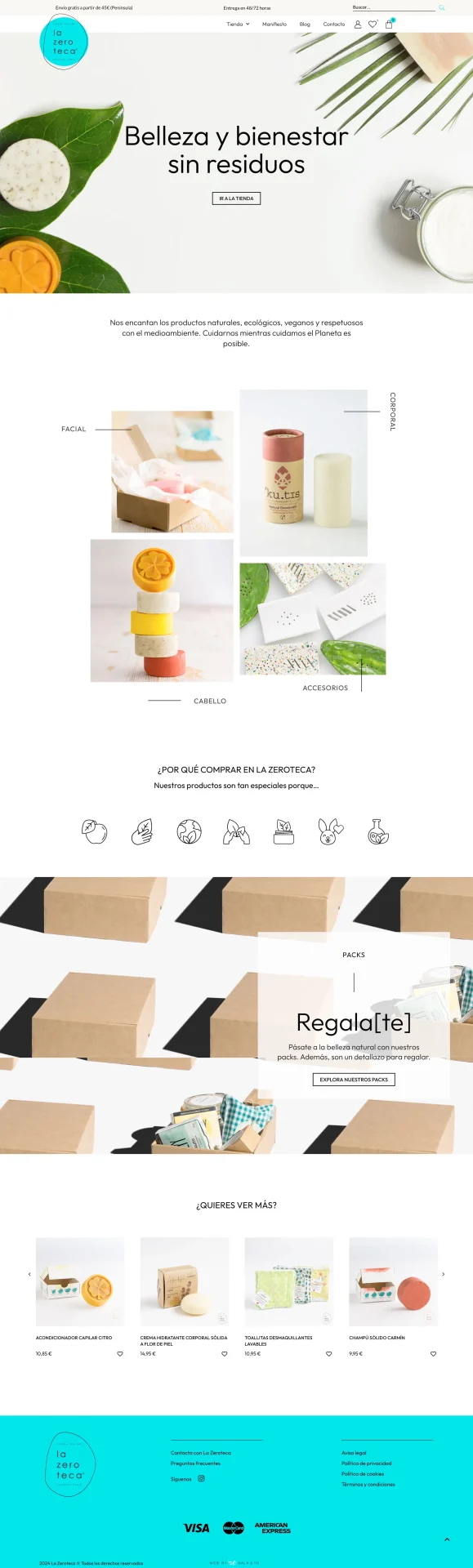 Diseño web natural y ecológico para marca vegana